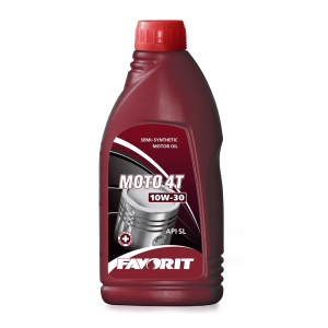 Масло моторное Favorit Moto 4-T SAE 10W-30 полусинтетическое для 4-тактных двигателей 1 л