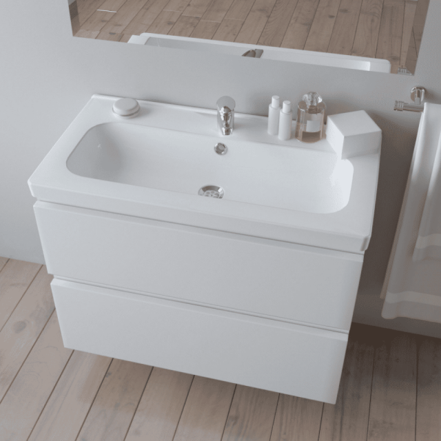 Умывальник Керамин Эридан 80 керамический с отверстием белый с1