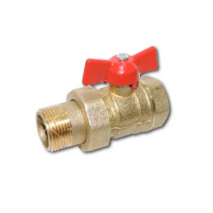 Кран шаровой Цветлит 11Б27п9 DN 32 PN1.6МПа со сгоном (вода) р/б бабочка