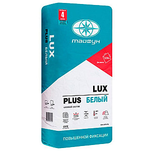 Клей для плитки Тайфун Люкс Плюс повышенной фиксации белый 25 кг