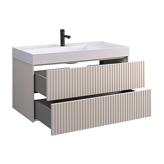 Тумба под умывальник Belux Сиртаки НП 100-02 светлый миндаль матовый