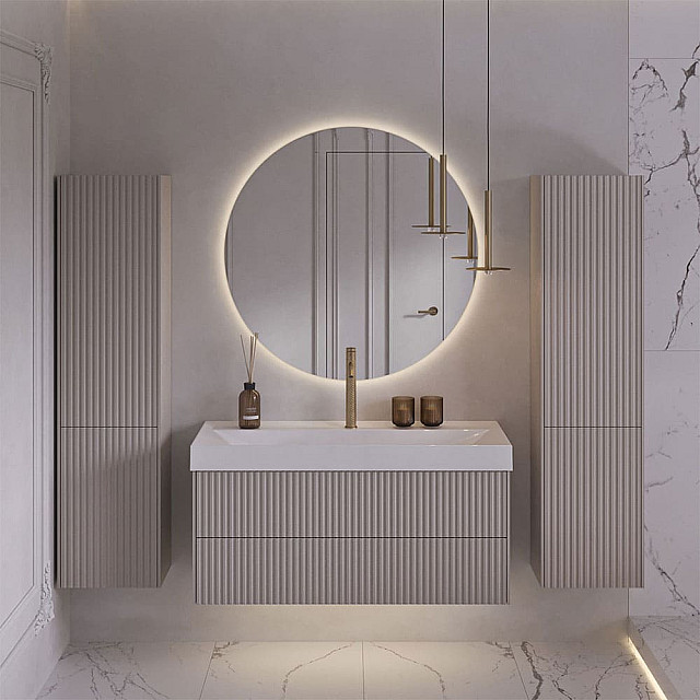 Тумба под умывальник Belux Сиртаки НП 100-02 светлый миндаль матовый