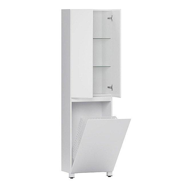 Шкаф Belux Неаполь П 50 К белый глянцевый