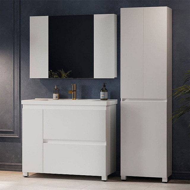 Шкаф Belux Неаполь П 50 К белый глянцевый