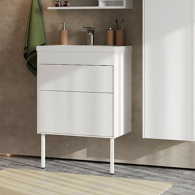 Тумба под умывальник Belux Порто Н 60-02 белый глянцевый