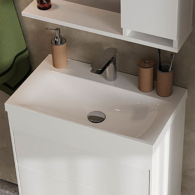 Тумба под умывальник Belux Порто Н 60-02 белый глянцевый