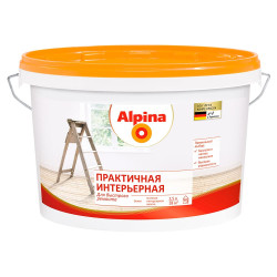 Краска Alpina Практичная интерьерная белая 2.5 л