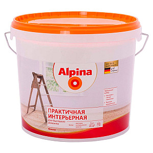 Краска Alpina Практичная интерьерная белая 5 л