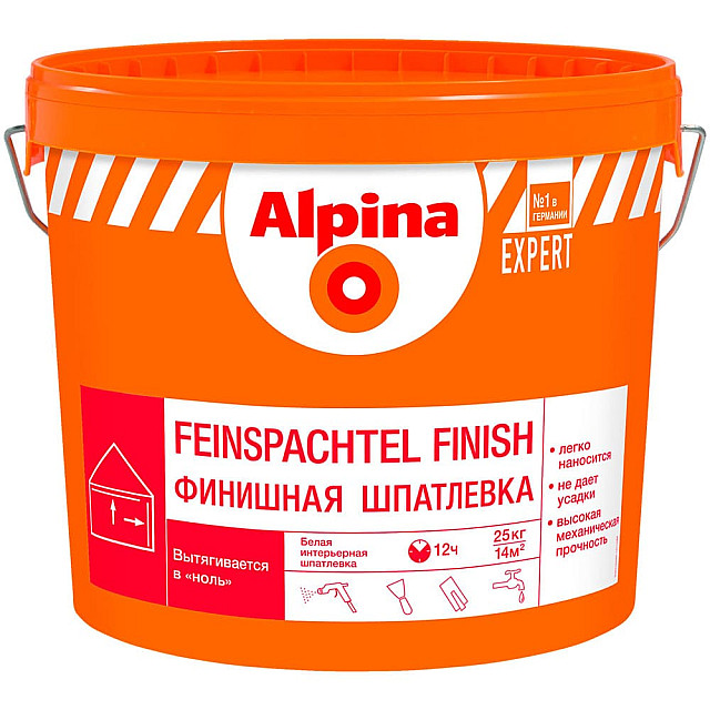 Шпатлевка Alpina Expert Feinspachtel Finish белая 25 кг