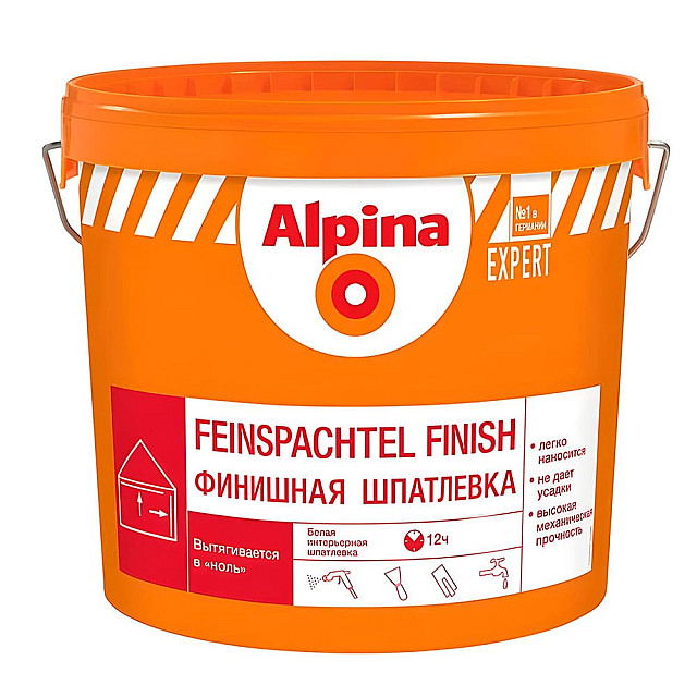 Шпатлевка Alpina Expert Feinspachtel Finish белая 15 кг