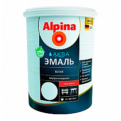 Эмаль Alpina Аква белая глянцевая 0.9 л