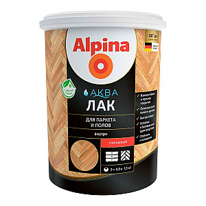 Лак Alpina Аква для паркета и полов глянцевый 0.9 л
