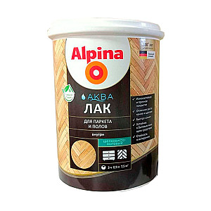 Лак Alpina Аква для паркета и полов шелковисто-матовый 0.9 л