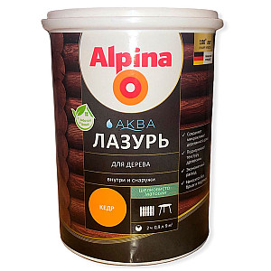Лак Alpina Аква Лазурь для дерева кедр 0.9 л