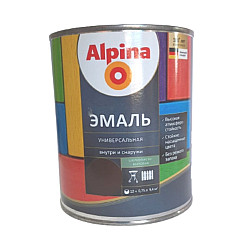 Эмаль универсальная алкидная Alpina шелковисто-матовая шоколадный 0.75 л