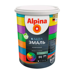 Эмаль Alpina Аква акриловая База 1 шелковисто-матовая 0.9 л