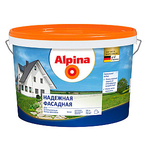 Краска Alpina Надежная фасадная белая 10 л