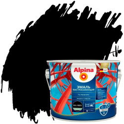 Грунт-эмаль Alpina быстросохнущая по ржавчине RAL 9005 черная 2 кг