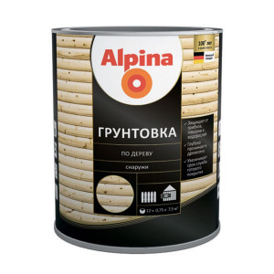 Грунтовка Alpina по дереву защитная 0.75 л