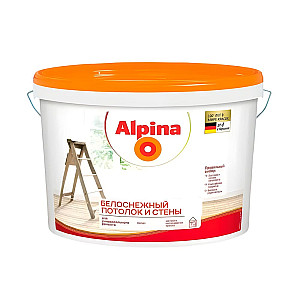 Краска Alpina Белоснежный потолок и стены белая 10 л
