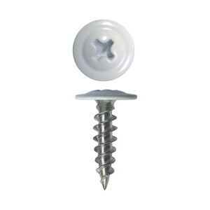 Саморез с прессшайбой 4.2*16 мм Starfix SMP1-51229-150 цинк острый RAL 9003 белый 150 шт