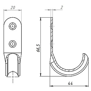 Крючок-вешалка Starfix №7 SMP-51789-1 белый цинк