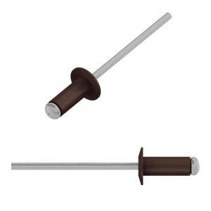 Заклепка вытяжная 4.8*12 мм Starfix SMZ1-57900-25 алюминий/сталь RAL 8019 серо-коричневый 25 шт