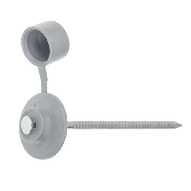 Гвоздь кровельный 2.8*70 мм Starfix SMP5-74395-100 с пластиковой шляпкой серый 100 шт