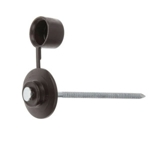 Гвоздь кровельный 2.8*70 мм Starfix SMP5-74393-100 с пластиковой шляпкой темно-коричневый 100 шт