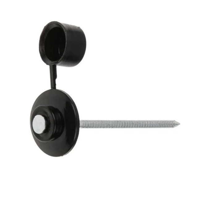 Гвоздь кровельный 2.8*70 мм Starfix SMP5-74392-100 с пластиковой шляпкой черный 100 шт