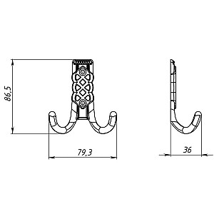 Крючок-вешалка Starfix №30 SMP-88806-1 хром эффект
