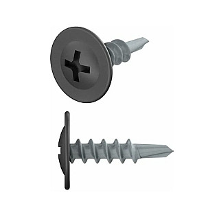 Саморез с прессшайбой 4.2*16 мм Starfix SMZ1-18700-50 цинк со сверлом RAL 7024 графитовый серый 50 шт