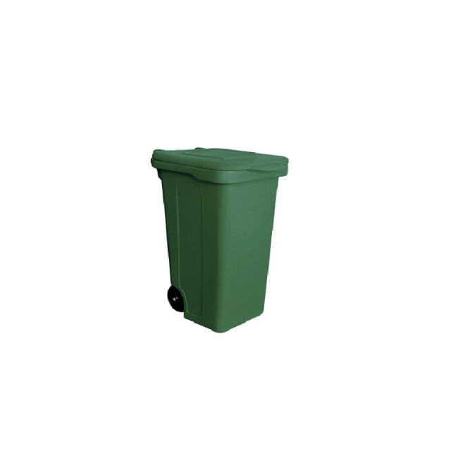 Контейнер для мусора с крышкой 120 л зеленый