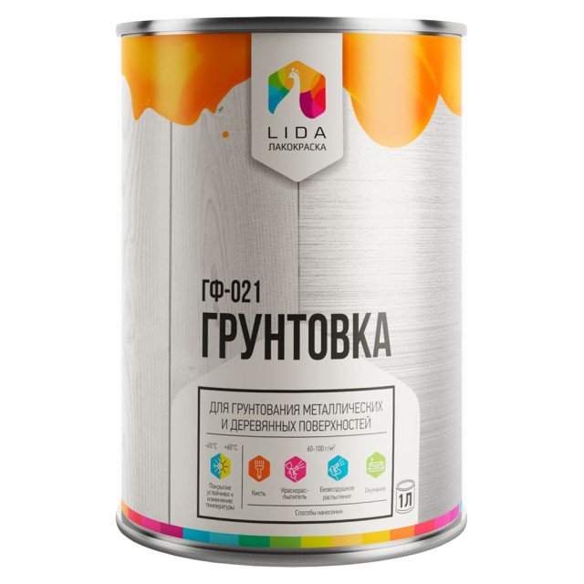 Грунтовка Lida ГФ-021 светло-серая 1 кг