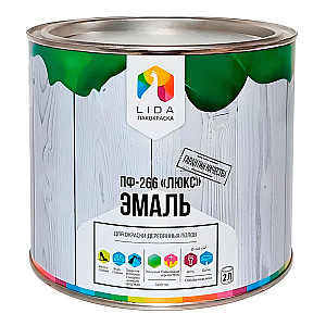 Эмаль Lida ПФ-266 Люкс классическая 2 кг