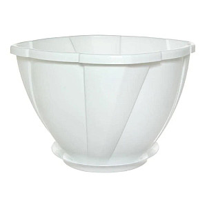 Кашпо Berossi Gloria АС 26501000 с поддоном снежно-белый 1 л