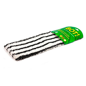 Сменная накладка для швабры ВОТ! EMB001-BLACK из микроволокна бело/черная