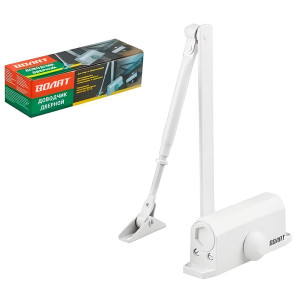 Доводчик дверной Волат 35010-60 гидравлический 20-60 кг белый