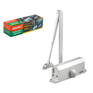 Доводчик дверной Волат 35012-60 гидравлический 20-60 кг серебро