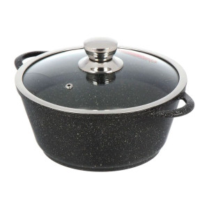 Кастрюля Горница Гранит Induction Ик2233аг литые ручки с крышкой 2 л