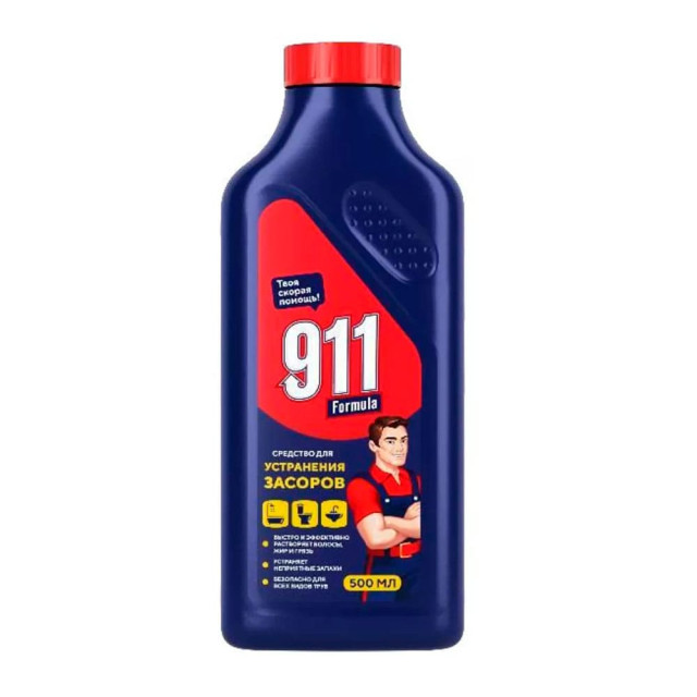 Средство для устранения засоров 911 Formula 500 мл
