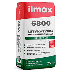 Штукатурка ilmax 6800 цементная выравнивающая 25 кг