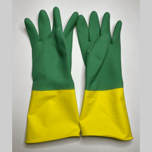 Перчатки хозяйственные BVB 8903125 двойной цвет размер L