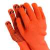 Перчатки из полиэстра с пвх покрытием Точка 10 класс оранжевые с ворсовым начесом
