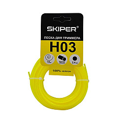 Леска Skiper H03 2.4 мм*15 м желтая