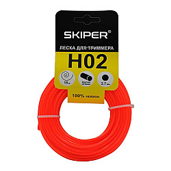 Леска Skiper H02 2.7 мм*15 м круглое сечение оранжевая