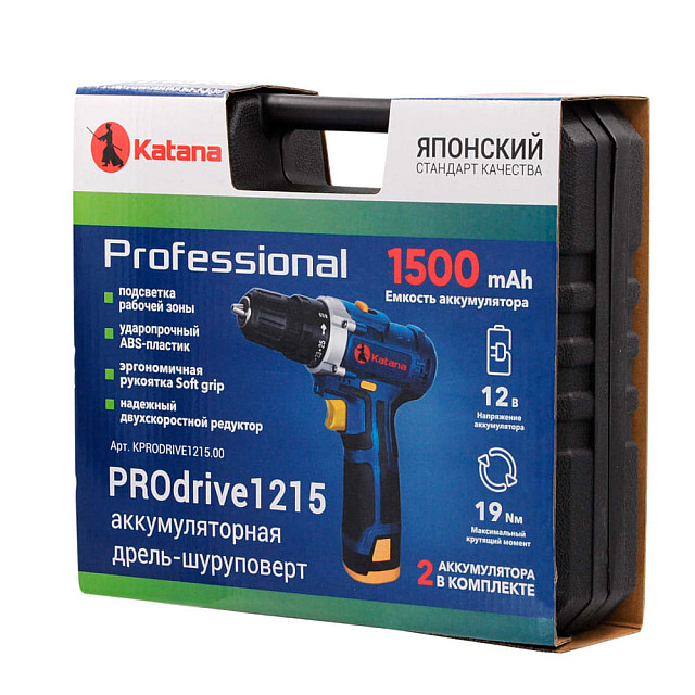 Дрель-шуруповерт Katana PROdrive 1215 аккумуляторная
