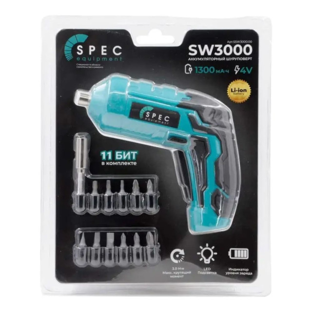 Шуруповёрт Spec SW3000 аккумуляторный