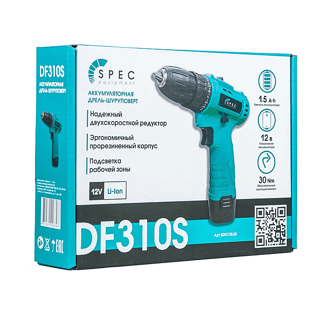 Дрель-шуруповерт Spec DF310S аккумуляторный