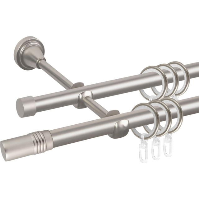 Карниз металлический Ас Форос Grace Цилиндр D16Г/16Г сатин 2.4 м